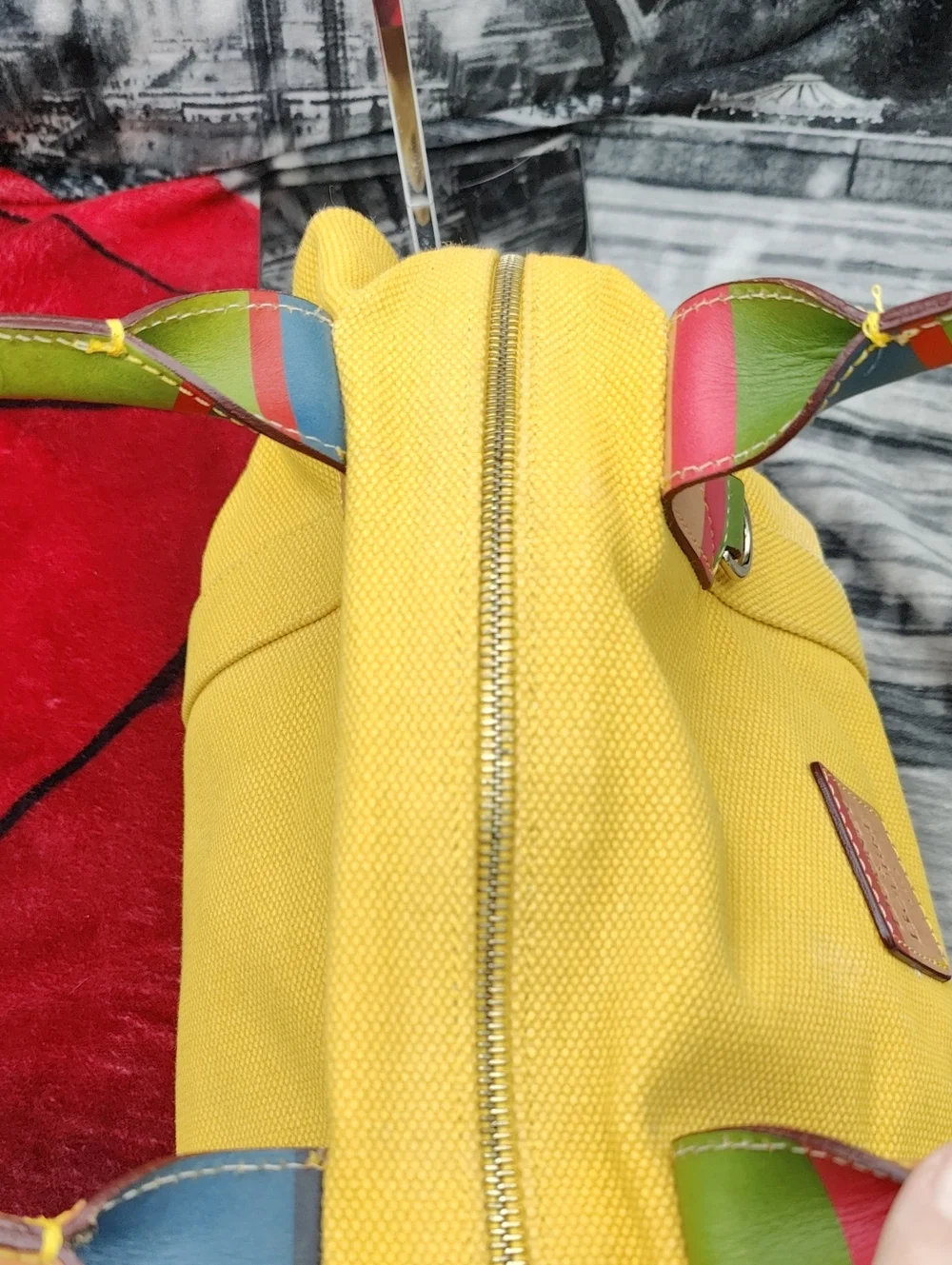 Dooney & Bourke Yellow Canvas Y2K Satchel